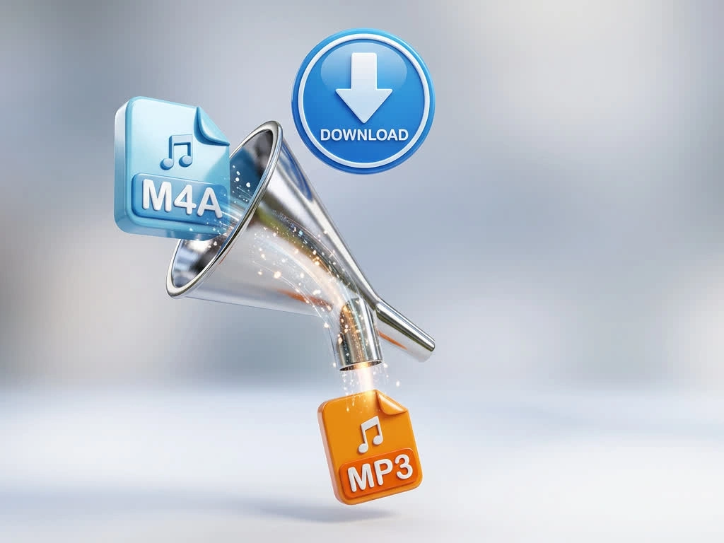 Convertitore musicale gratuito da M4A a MP3 per il caricamento e la condivisione