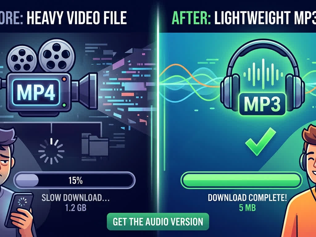 Video Converter MP4 naar MP3 voor muziekclips en opgeslagen video's