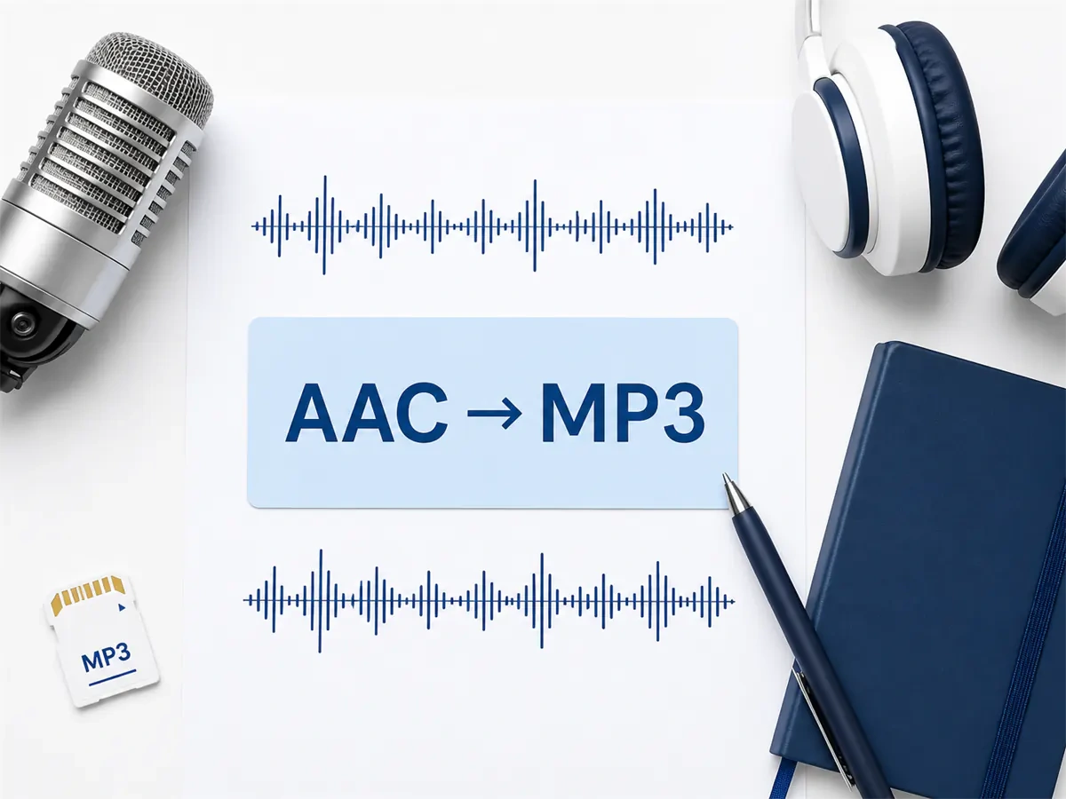 AAC Audio Konverter zu MP3 für Autos und USB