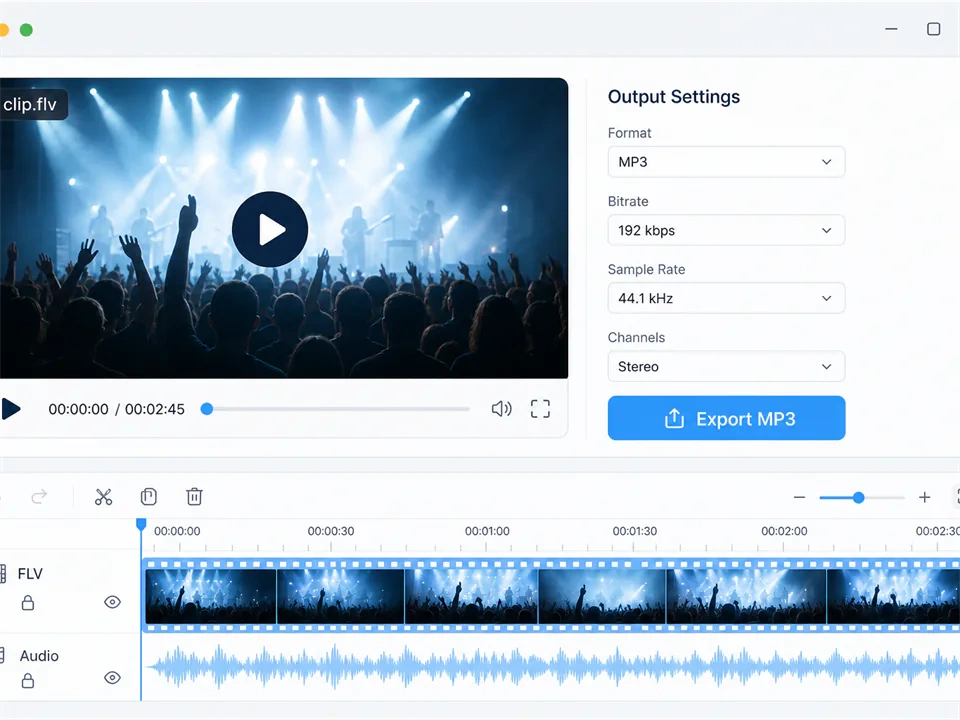 Kostenloser FLV zu MP3 Konverter Online