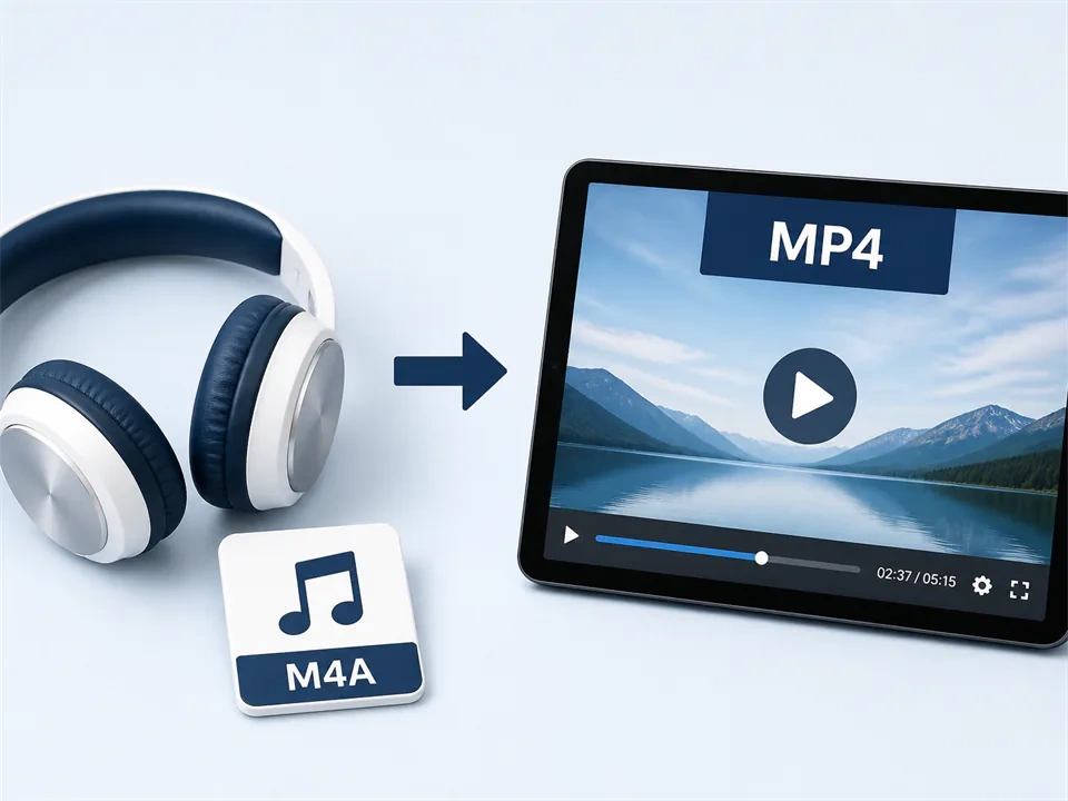 Convertitore video da M4A a MP4 per siti che rifiutano l'audio