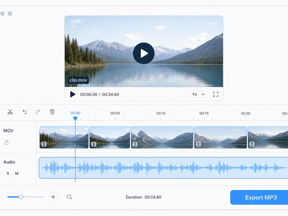Convertitore da MOV a MP3-Estrai MP3 da QuickTime Video