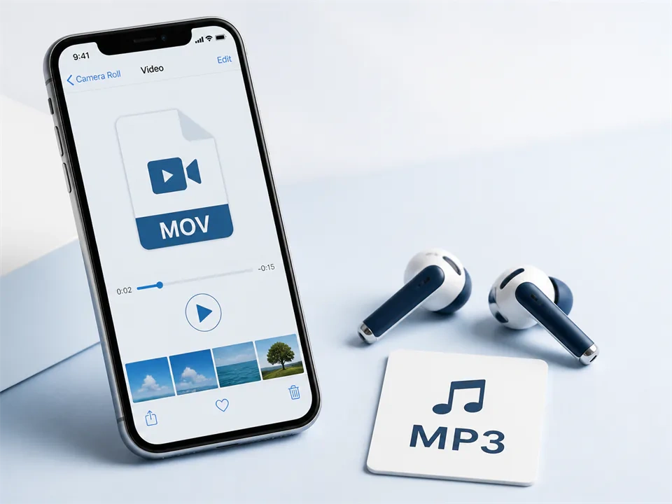 Convertitore da file a MP3 MOV per interviste e voiceover