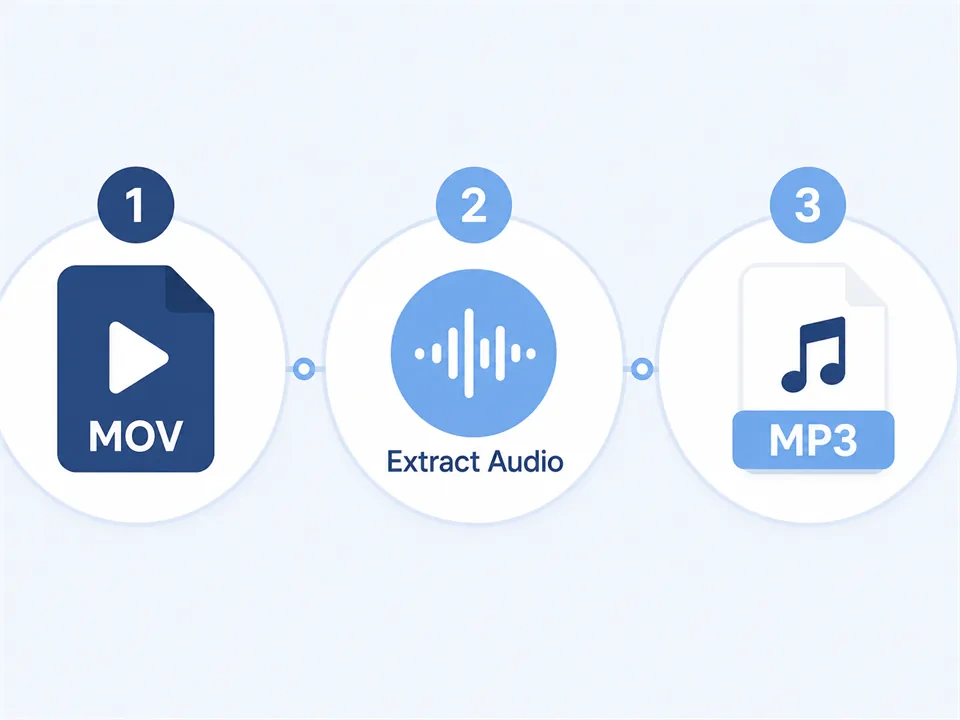 Convertitore video online da MOV a MP3 per una cartella completa