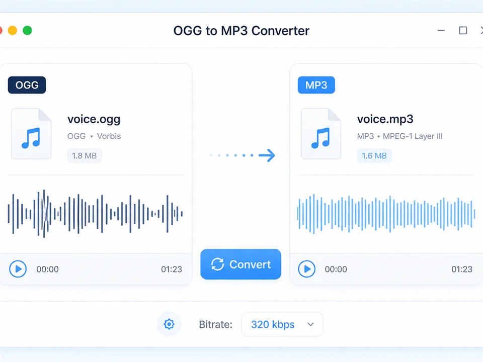 OGG to MP3 Converter - Change OGG Audio into MP3