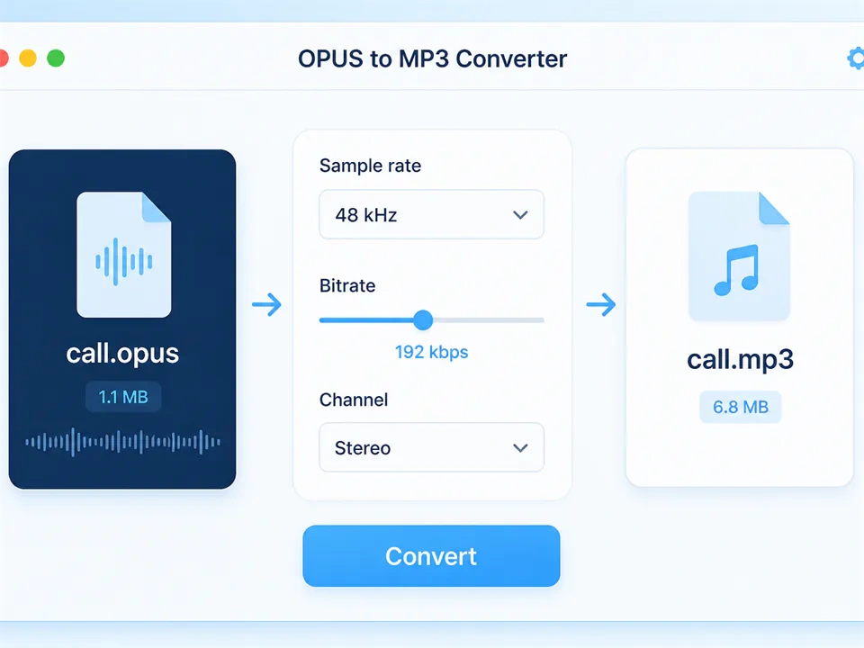 OPUS to MP3 Converter-Cambiar las notas de voz de OPUS en MP3