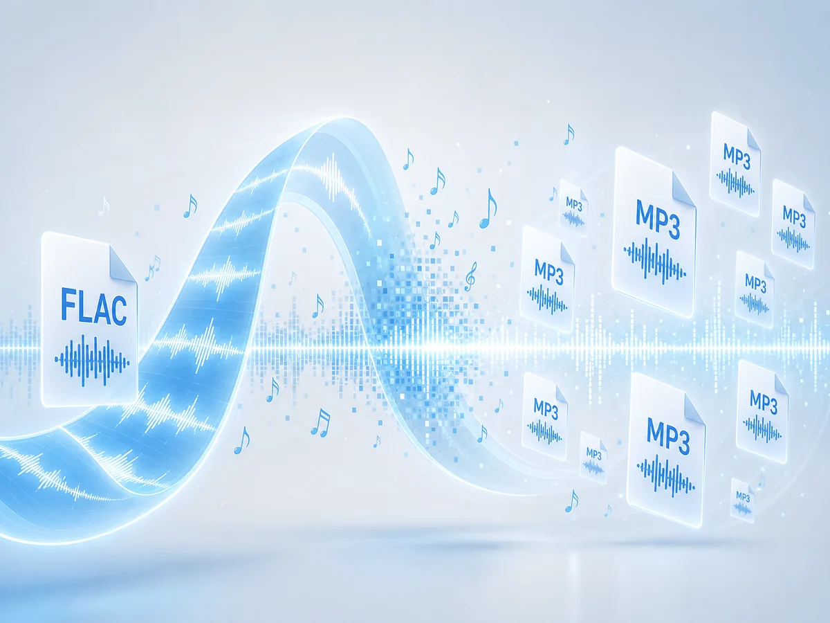 Convertire file audio FLAC in MP3 per un album completo
