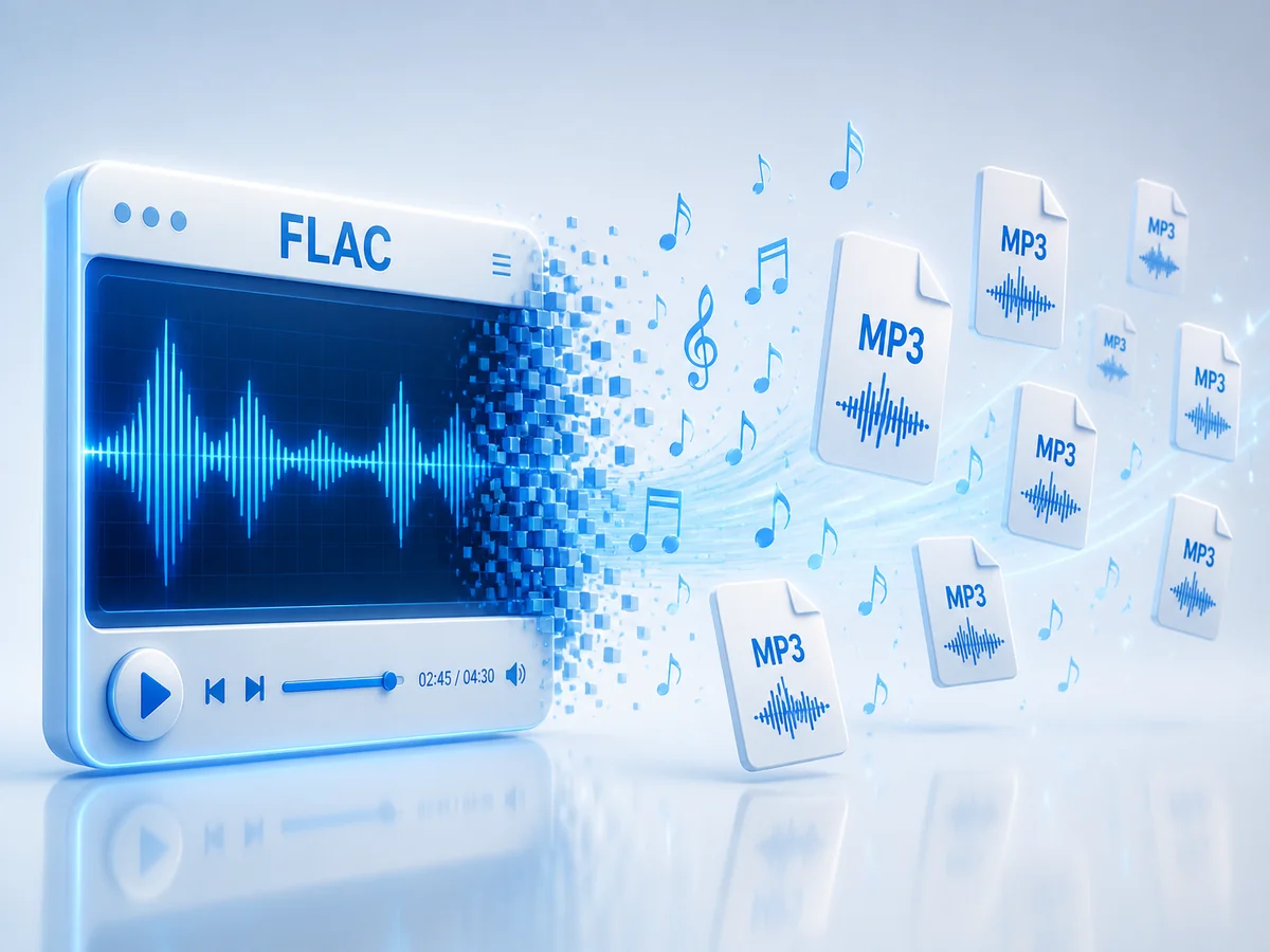 Cloud Convertire FLAC in MP3 nel browser