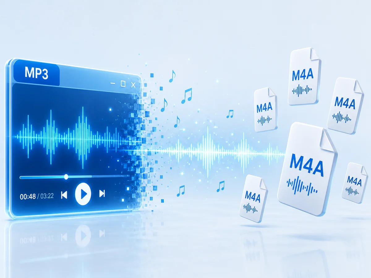 CloudブラウザでMP3をM4Aに変換する