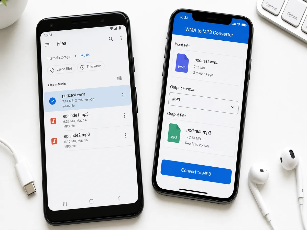 バックアップフォルダ全体でWMAファイルをMP3に変換する