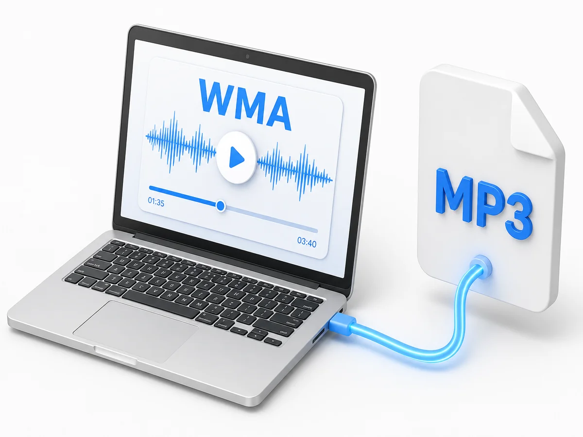 CloudブラウザでWMAをMP3に変換する