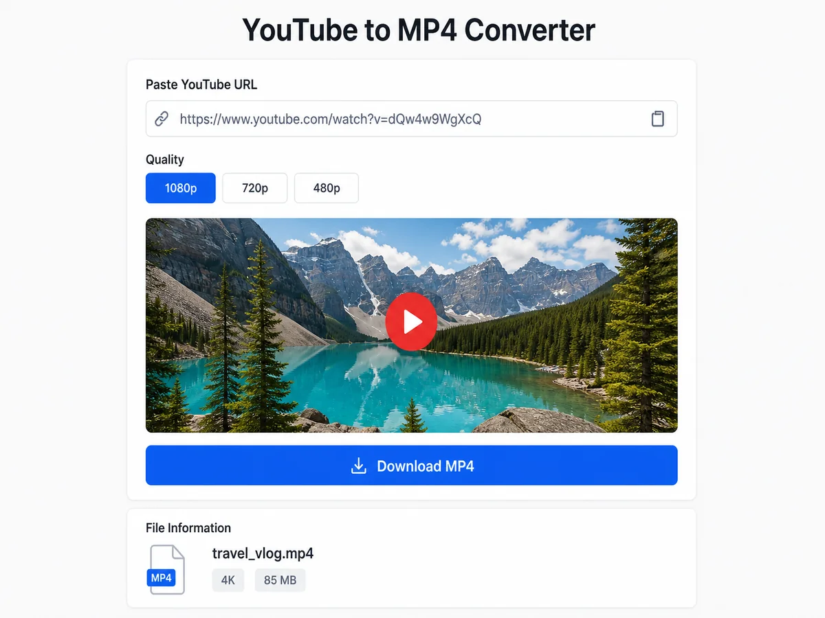 YouTube to MP4 Converter Free Online