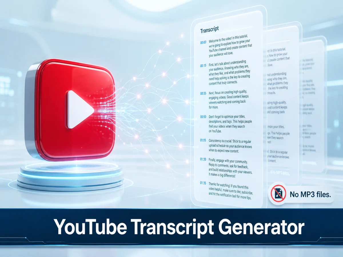CubvaのYouTubeトランスクリプトジェネレータとは何ですか?