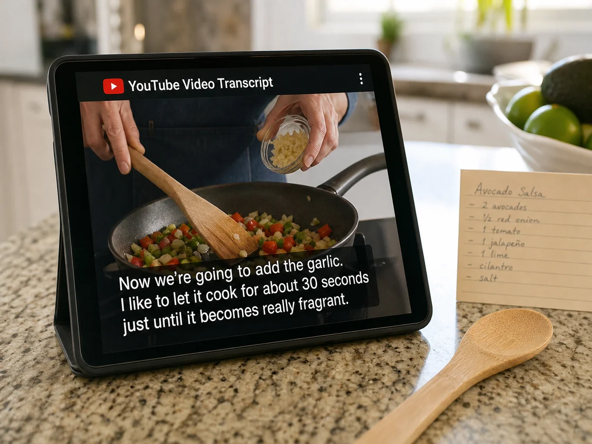 YT-Video zum Transkript von einem öffentlichen Link